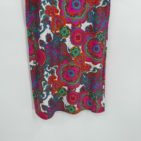 JUDE CONNALLY Shift Dress Stretch Paisley Pink Multi Tunic Dress Size Small - Picture 3 of 8